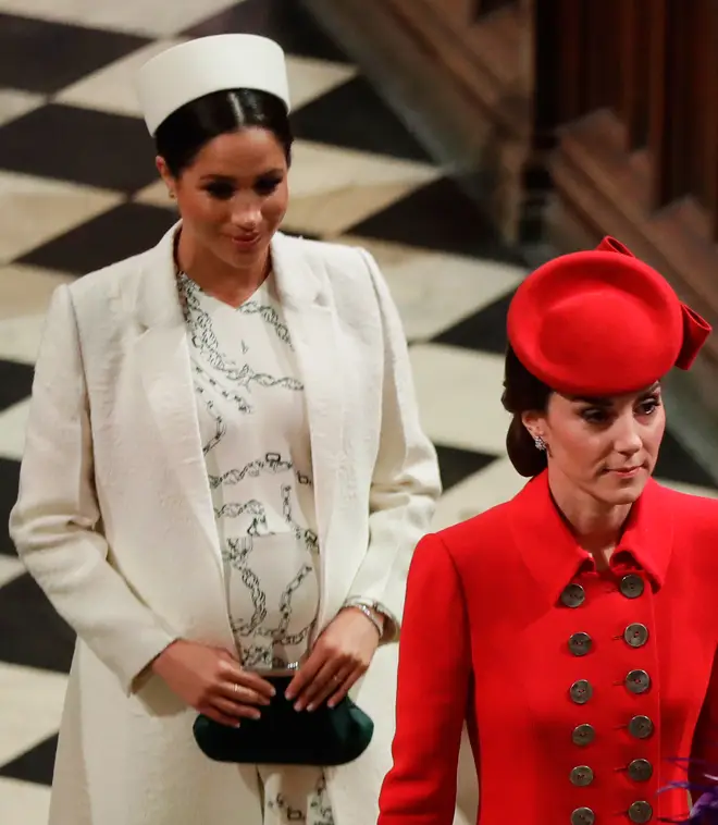 Despite her higher profile, Meghan remains lower in the hierarchy than Kate