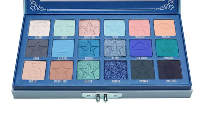 The Blue Blood palette has 18 cool shades