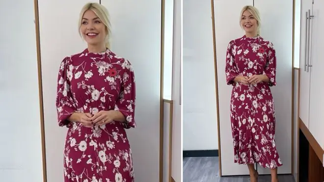 Holly Willoughby is wearing a floral dress from Ghost
