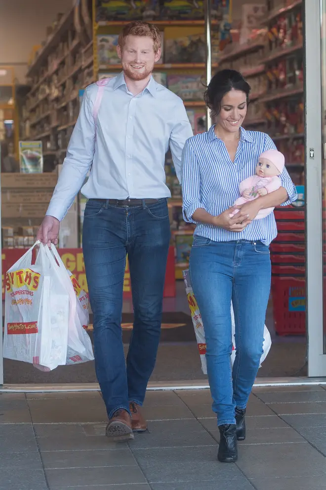 The couple were spotted at Smyths buying toys for their baby