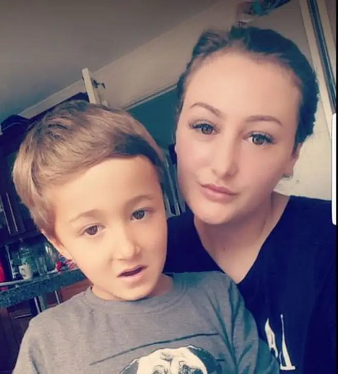 Single mum Lucy Lester, 27, with her son Jake