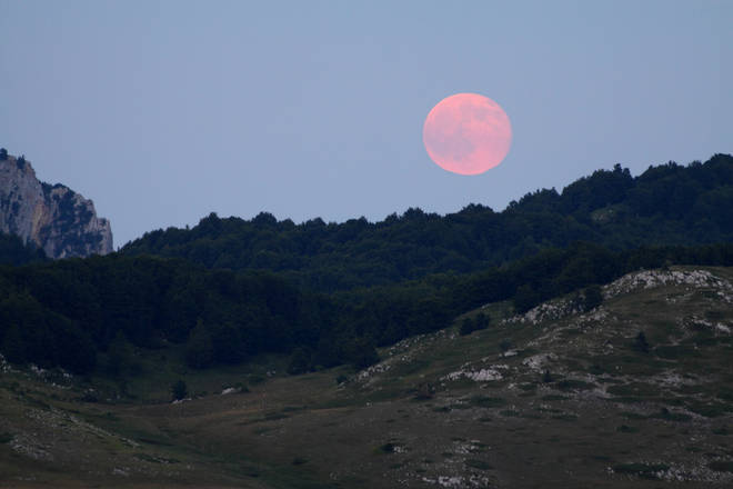 The pink moon will be visible tomorrow (stock image)