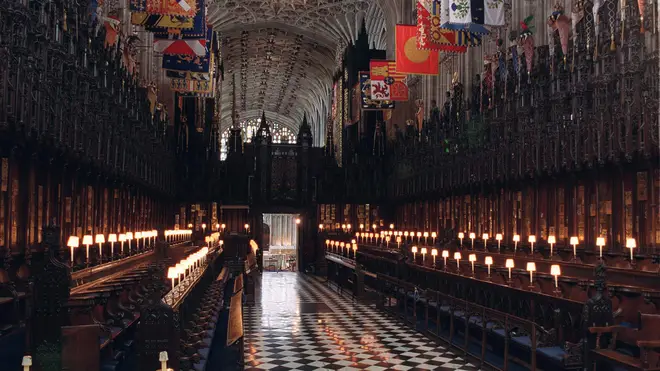The interior of the Chapel of St George in Windsor Castle.