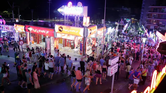 Magaluf has become a party place for UK holidaymakers