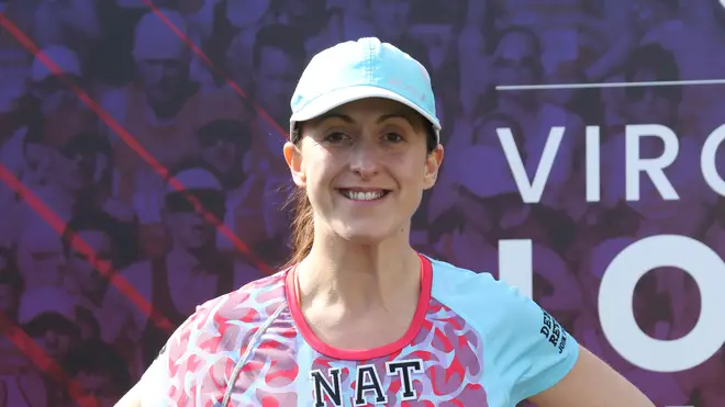 Natalie Cassidy at the Virgin Money London Marathon 2019.