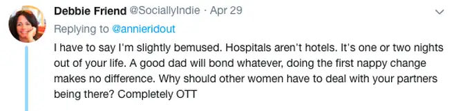 One social media user claimed a hospital 'isn't a hotel'