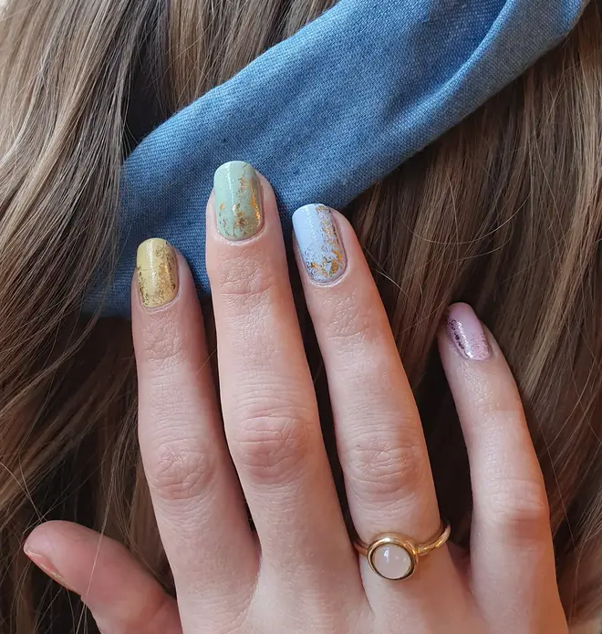 Gradient nails are a big hit at the moment - where all of the nails are a different shade