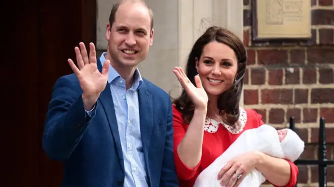 Kate and William with Prince Louis