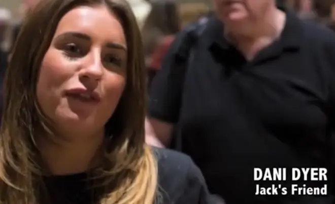 Dani Dyer was listed as Jack's 'friend'