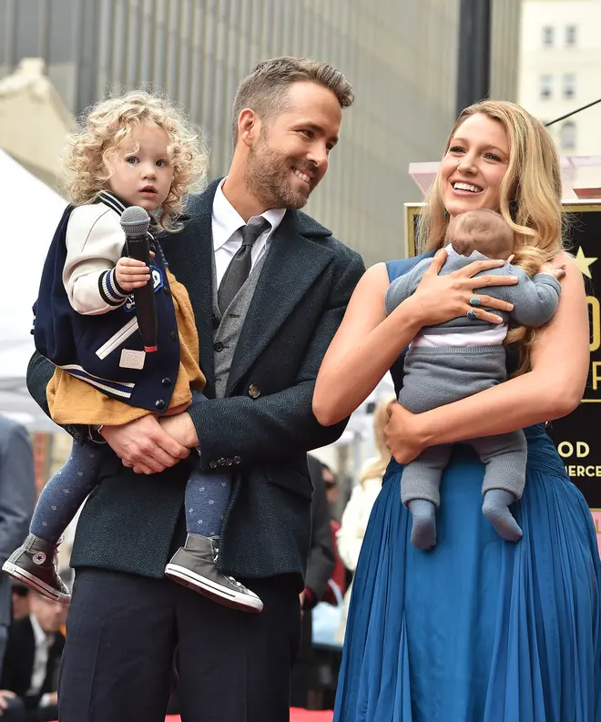 We saw James and Inez for the first time as their dad Ryan Reynolds was honoured with a star on the Hollywood Walk Of Fame