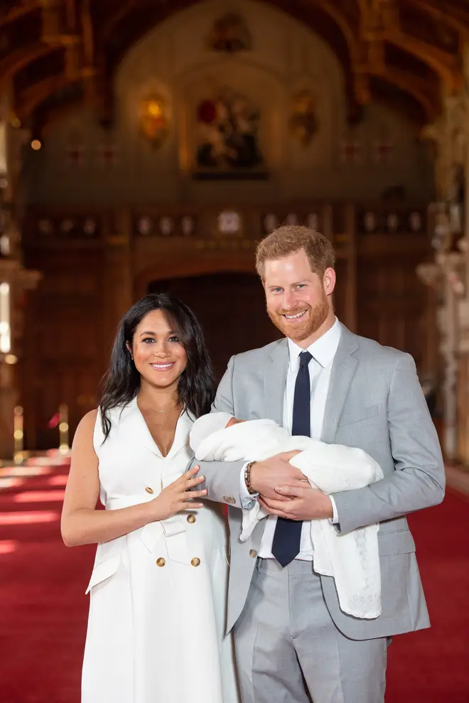 Meghan Markle and Prince Harry introduce their son to the world