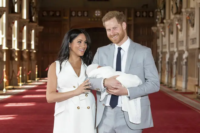 Meghan and Harry showed off their baby son to the press earlier today
