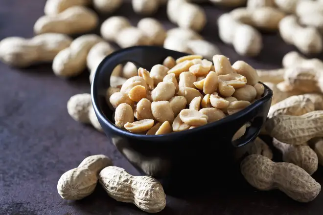 Peanuts were among the nuts thought to boost an unborn baby's intelligence (stock image)