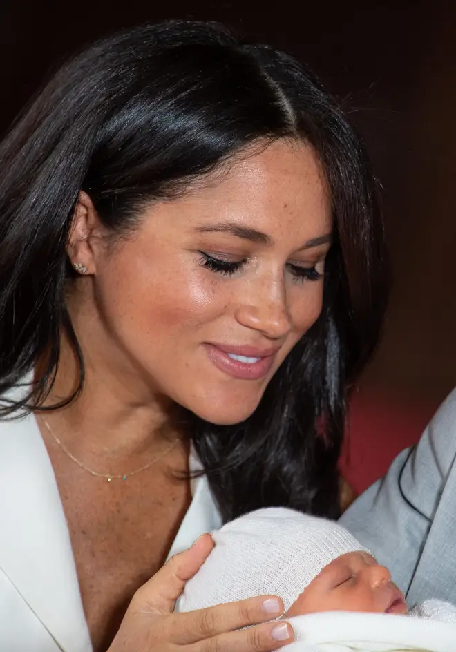 Meghan Markle looked adoringly at her son
