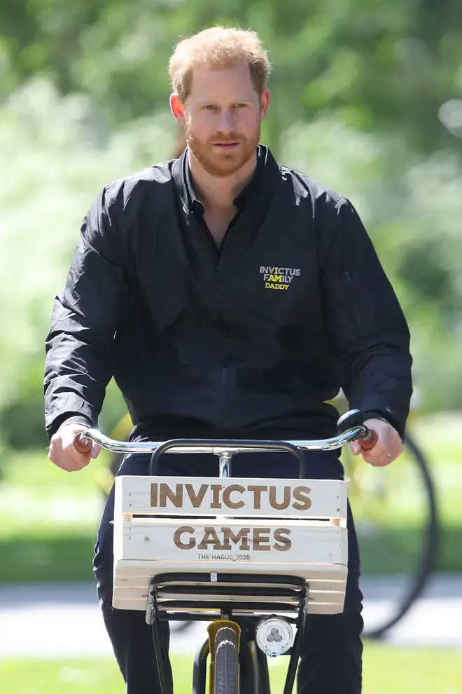 Prince Harry also wore a 'Daddy' Invictus Games jacket