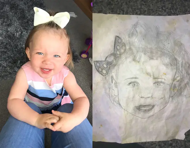 A mum was 'mind blown' to find this sketch which looks exactly like her daughter
