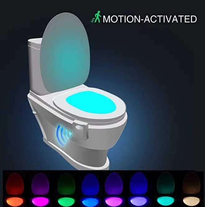 The light up toilet light is helping scared c children use the toilet at night
