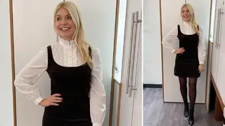 Holly Willoughby is wearing a black dress by & Other Stories
