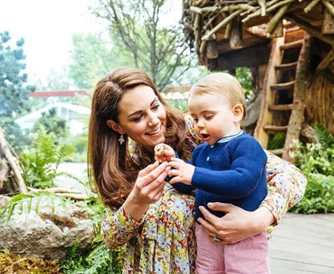 Kate Middleton and her family explored the beautiful garden together