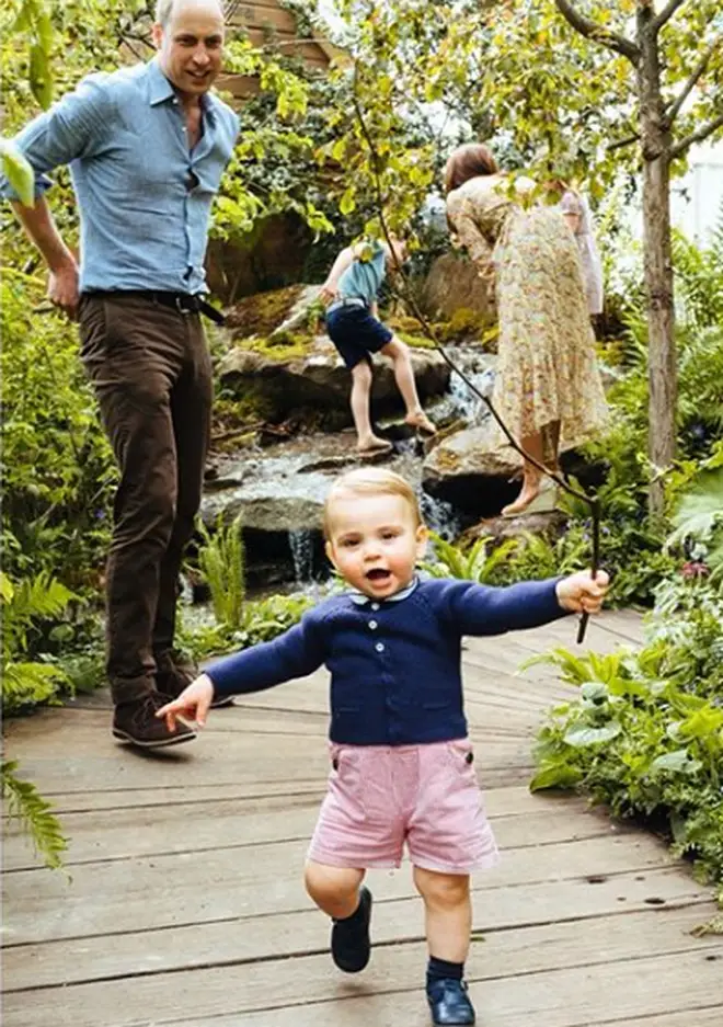 Prince Louis took his first steps on camera during the visit