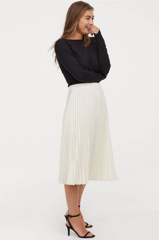 H&M are selling this white skirt for £29.99