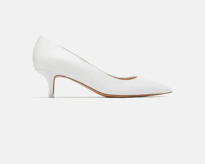 Zara's white pointed heels are on sale for £59.99
