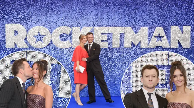 Taron Egerton invited mum Christine and girlfriend Emily Thomas to the London premiere of Rocketman