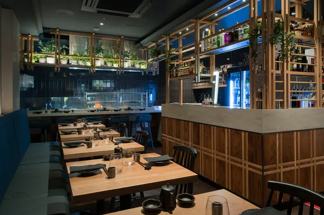 Robata has beautiful chic dark interiors and is based in central London