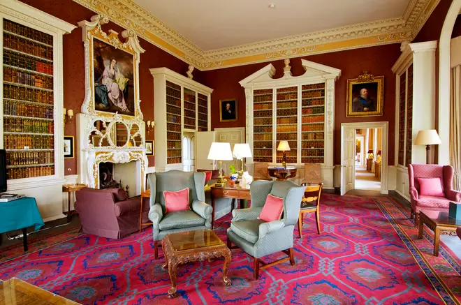 There are several lavish sitting rooms where you can relax and read a book