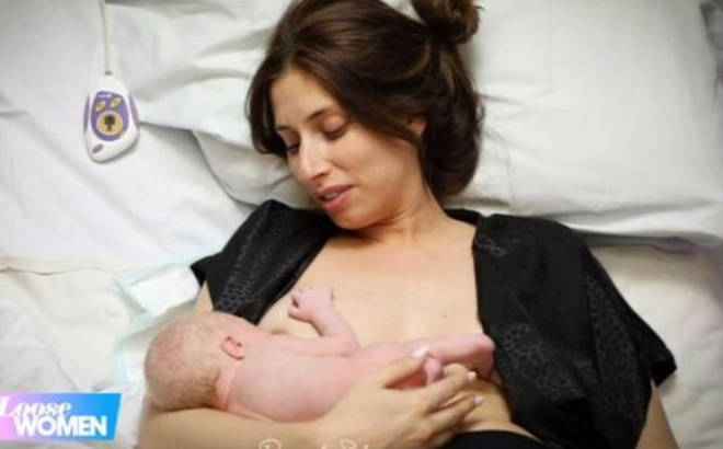 The Loose Women team shared this picture of Stacey breastfeeding