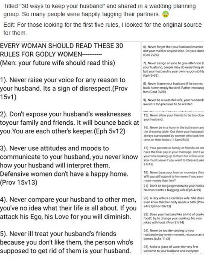 Marriage rule book