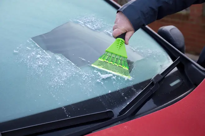 You could be fined for defrosting your car windscreen