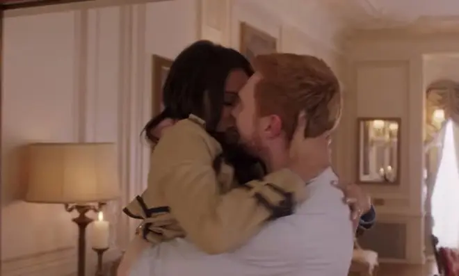 Pretend Harry and Meghan share an intimate moment in the clip