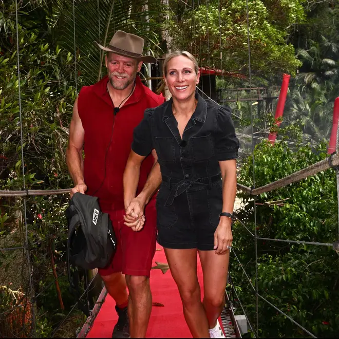 Mike Tindall and his wife Zara are reunited after the rugby player is voted off I'm A Celebrity