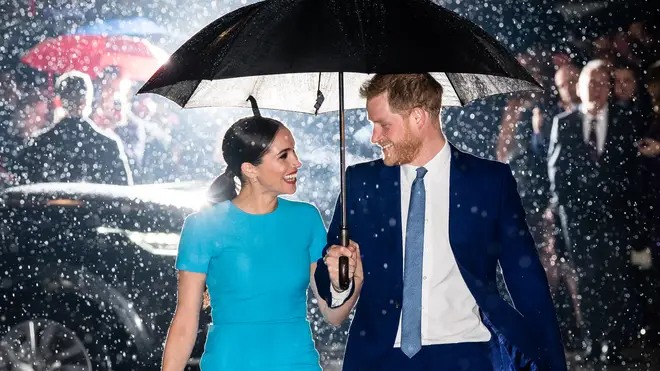 Prince Harry and Meghan Markle in 2020 attending The Endeavour Fund Awards at Mansion House