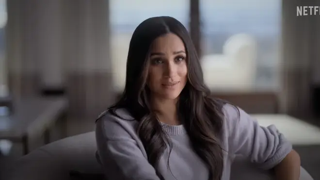 Meghan Markle, the Duchess of Sussex, speaks to the cameras in new Netflix documentary