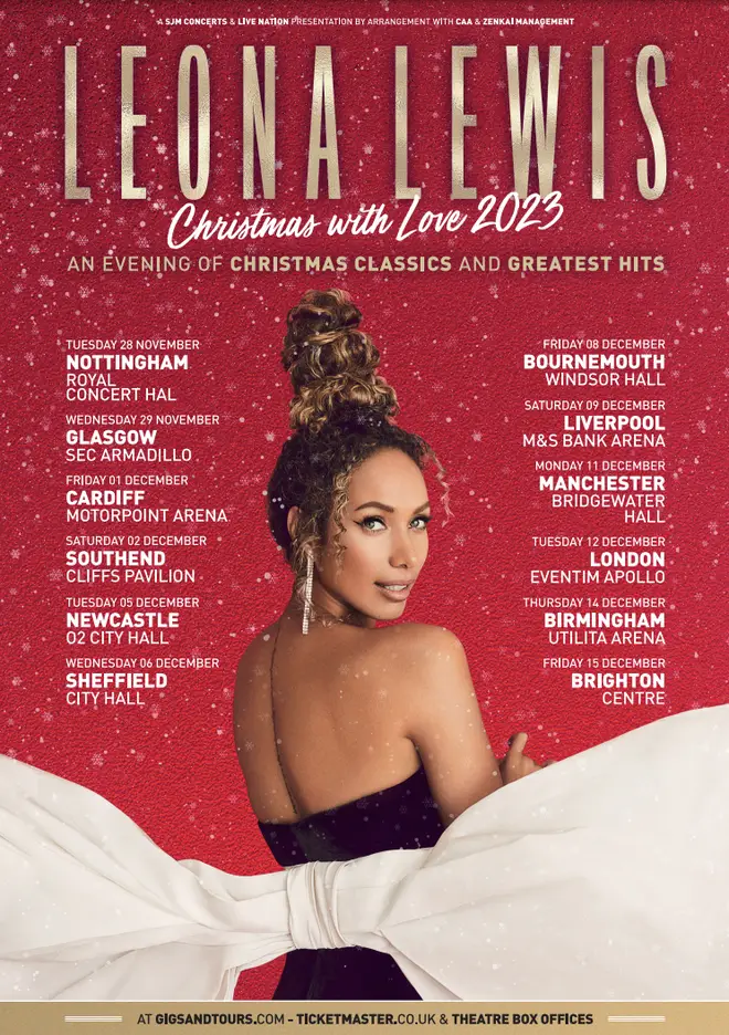 Leona Lewis will be performing some of her biggest hits and some festive classics on tour