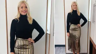 How to get Holly Willoughby's gold fringe skirt