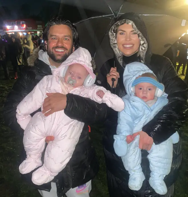 Frankie Seex and her partner Luke with their two children