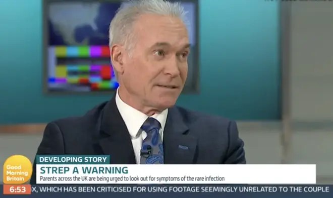 Dr Hilary appears on Good Morning Britain to talk about the symptoms of Strep A