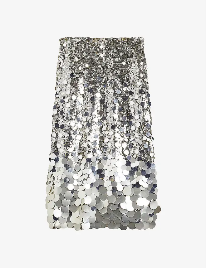 Holly Willoughby is wearing sequin skirt from Ted Baker