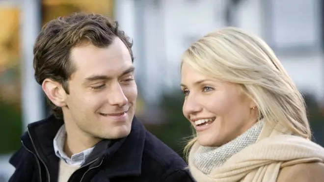 Jude Law as Graham and Cameron Diaz as Amanda in 2006 Christmas rom-com The Holiday