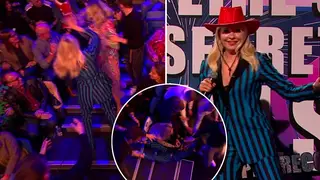 Holly Willoughby falls down the stairs during the last Celebrity Juice