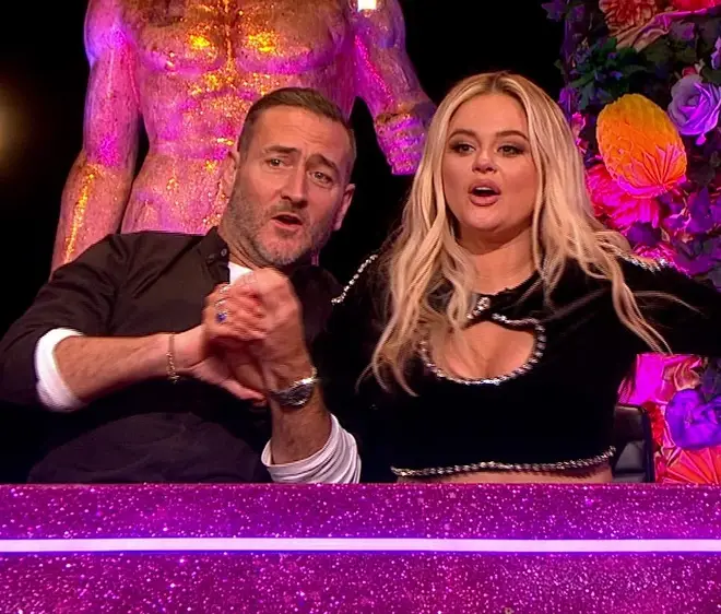 Emily Atack and Will Mellor were shocked to see Holly Willoughby fall