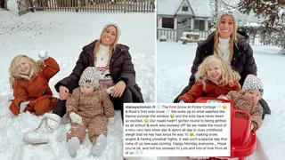 Stacey Solomon shared sweet photos of Rex and Rose in the snow