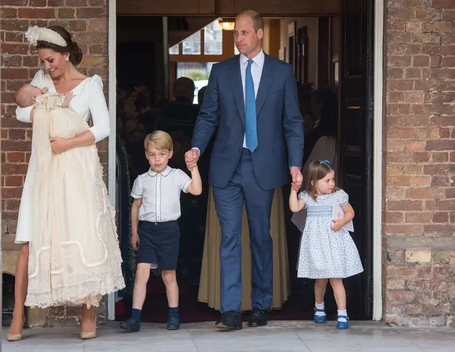 The Duke and Duchess of Cambridge with their family