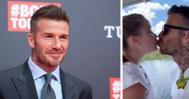 David Beckham has been targeted by cruel trolls for kissing his daughter in the past