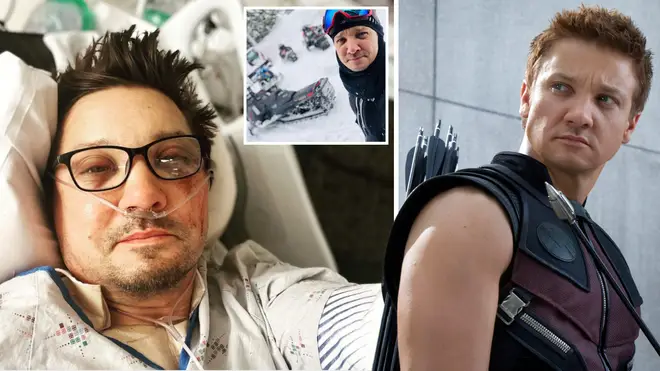 Jeremy Renner was hospitalised after being run over by his snow plough on Sunday