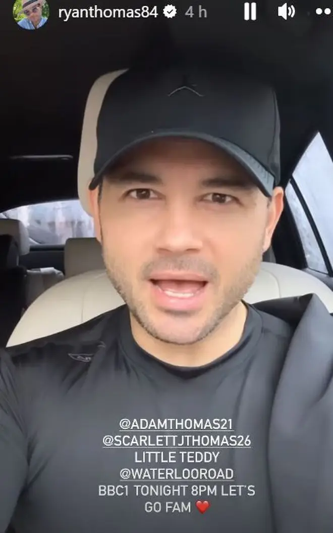Ryan Thomas tells his fans how proud he is of his daughter, Scarlett, his brother, Adam, and his nephew, Teddy