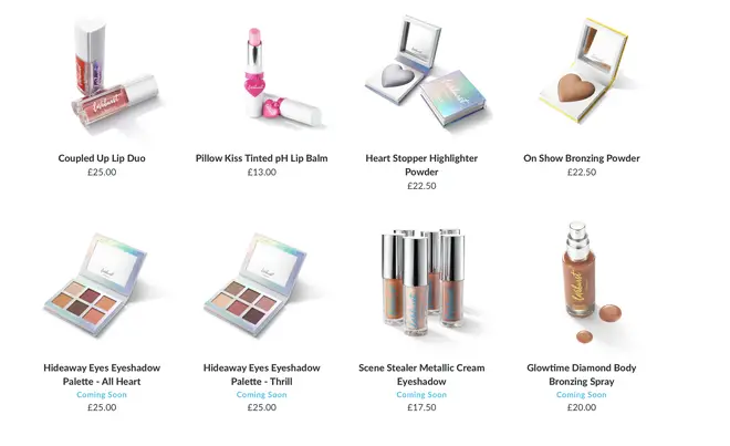 There's a variety of makeup available, some are yet to launch